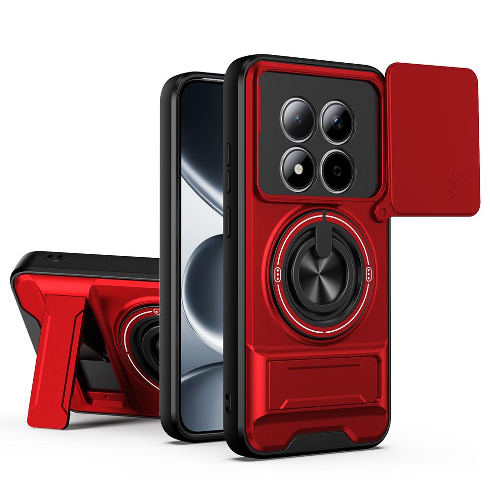 KEYSION Magnetic Phone Case for Redmi Note 15 Pro+ 5G 15 Pro 4G 5G Slide Camera Protection Upright Kickstand Ring Shockproof Back Cover