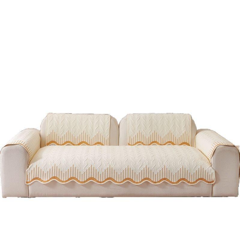 Cream Wind Sofa Cushion  New Four-Season Universal Non-Slip Seat Cushion Light Luxury High-End Leather Sofa Cover Towel