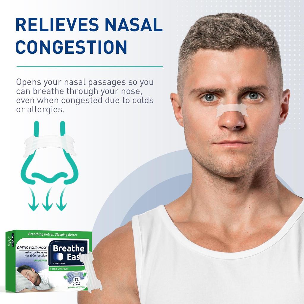 Breathe Easy Anti-Snark Näsplåster för Förbättrad Näsandning