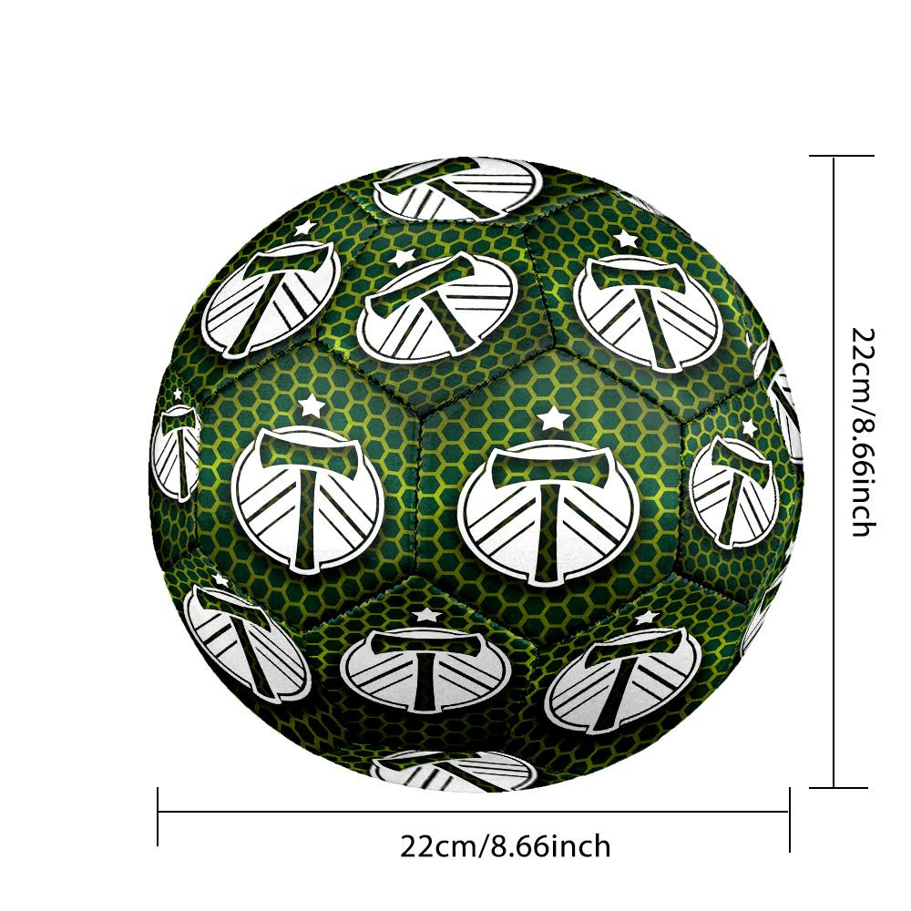 Portland Timbers Indoor Soccer Ball Size 5 Colorful All Ages Machine Stitched PVC Competition Ready Durable High-Bounce