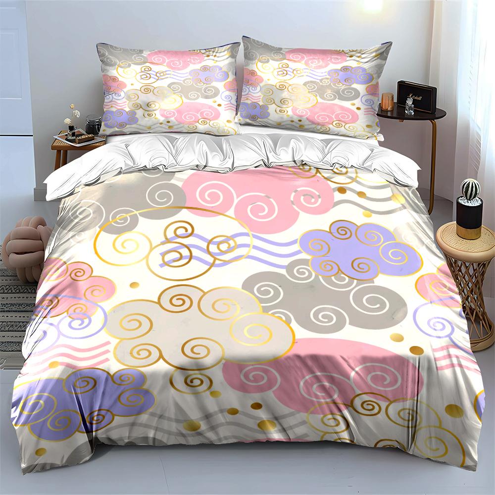 Cloud Pattern Pastel Bedding Set Bedding set (1 duvet cover, 2 pillowcases, duvet not included)
