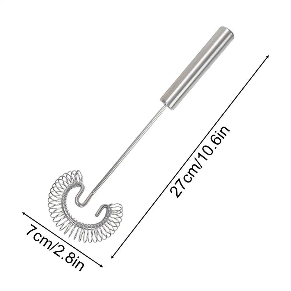 Stainless Steel Spiral Whisk Efficient Egg Beater & Mixer Heavy Duty Wire Whisk For Cooking Baking Blending Sauces Cream