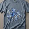 Bawełniany T-shirt z ośmiornicą akwarelową Comfort Colors, Vintage koszulka morska