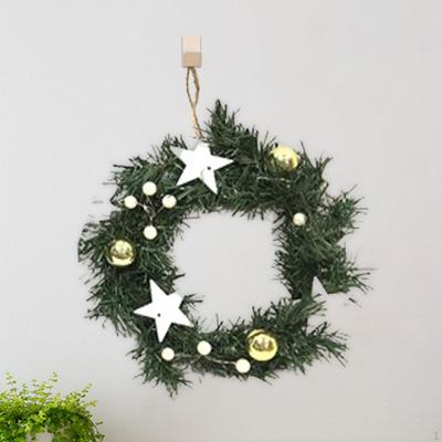 Christmas Artificial Pine Leaves Wreath Garland Decorative Decoration for Farmhouse Home