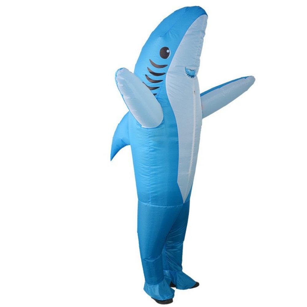 Full Body Jumpsuit Shark Inflatable Suit Cute Halloween Costume  Christmas Carnival