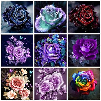 Pittura diamante 5d fiore nuovi arrivi ricamo rosa vendita strass mosaico punto croce decorazione della parete