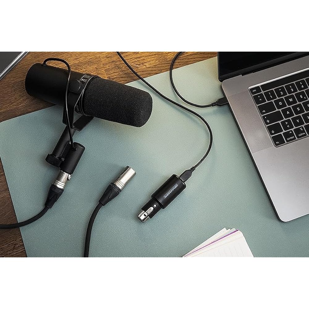 Shure Sure MVX2U Digital Audio Interface XLR-USB Converter Adapter with Headphone Output: Dynamic...