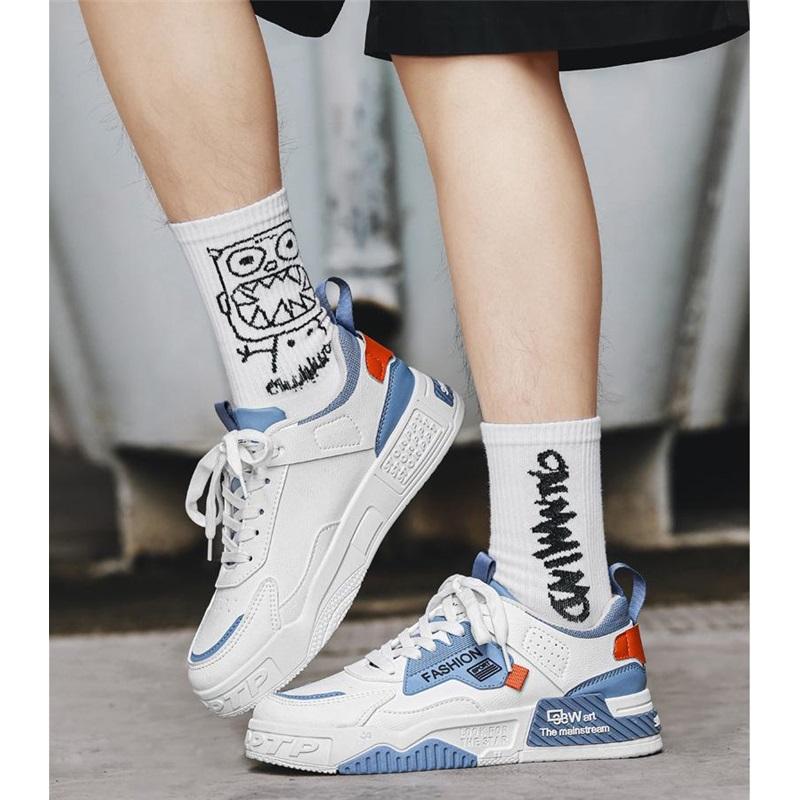 Men's Shoes, Sports And Leisure Sneakers, All-match Shoes, White Shoes, Men's Thick-soled