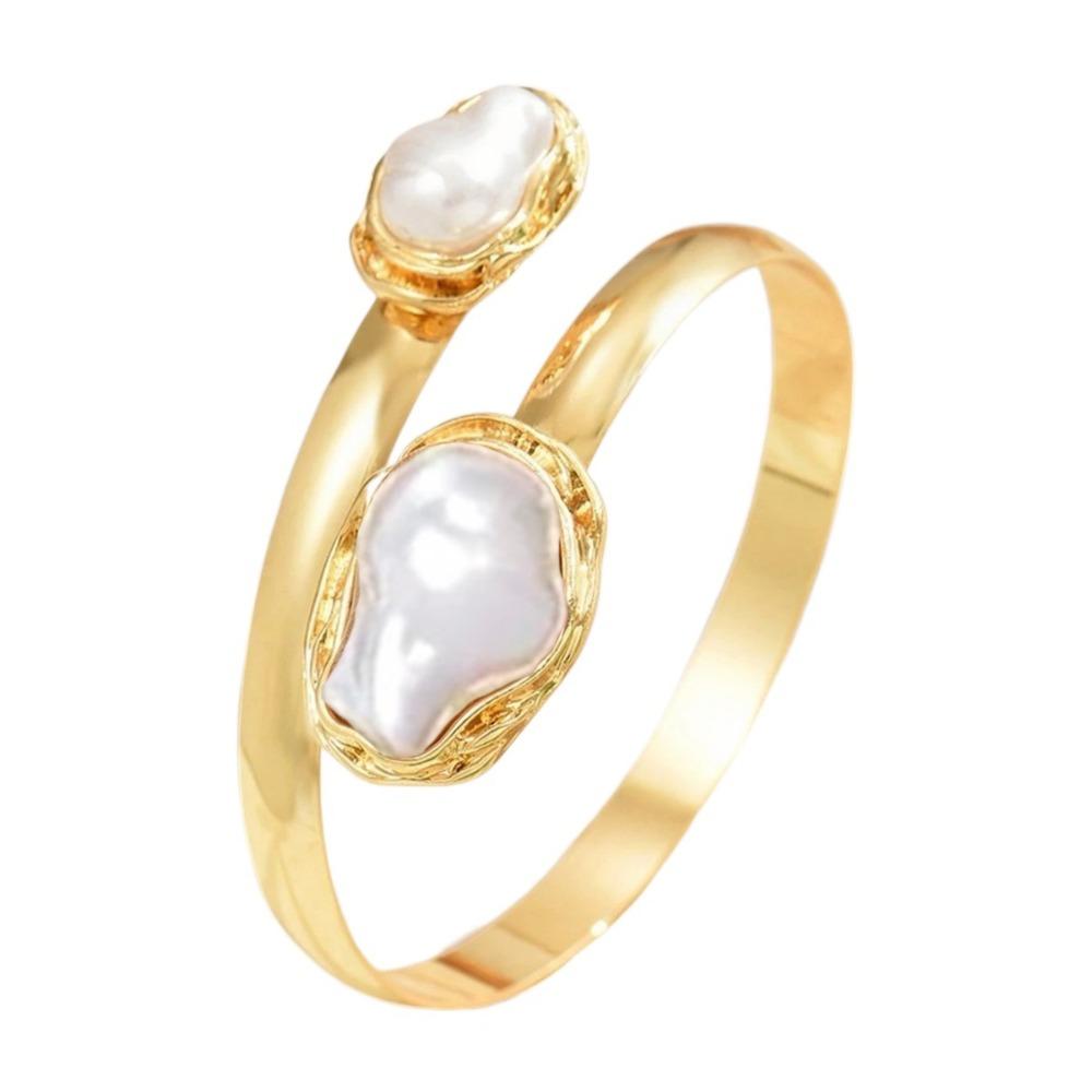 

Gold Color Wide Open Bangle Metal Arm Bracelet Stylish Armlet Women s Accessories