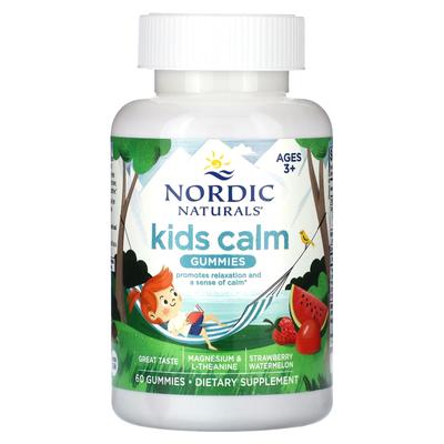 Kids Calm Gummy Jelly, Ages 3 and Up, Strawberry Watermelon Flavor, 60 Gummies