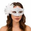 Feather Flower Mask Plastic Masquerade Mask Halloween Party Mask  Halloween Party