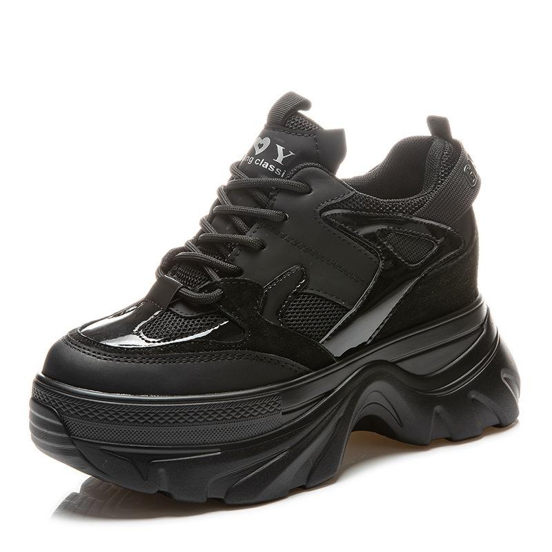 Dad's shoes increase in height ins tide year spring and autumn new thick-soled small sports and leisure shoes A11