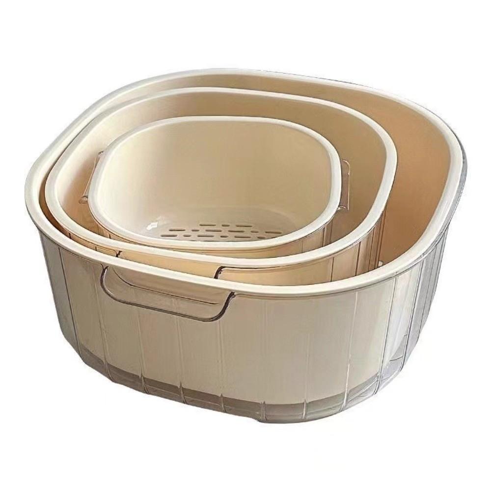 Plastic Draining Basket 3 Size Dishwasher Safe Basket Kitchen Dishwashing Basket Fruit Storage