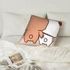 1Pc Bubu Dudu Milk Mocha Bear Pillow Cover, 18×18 Short Plush, Double-Sided Print, Invisible Zipper