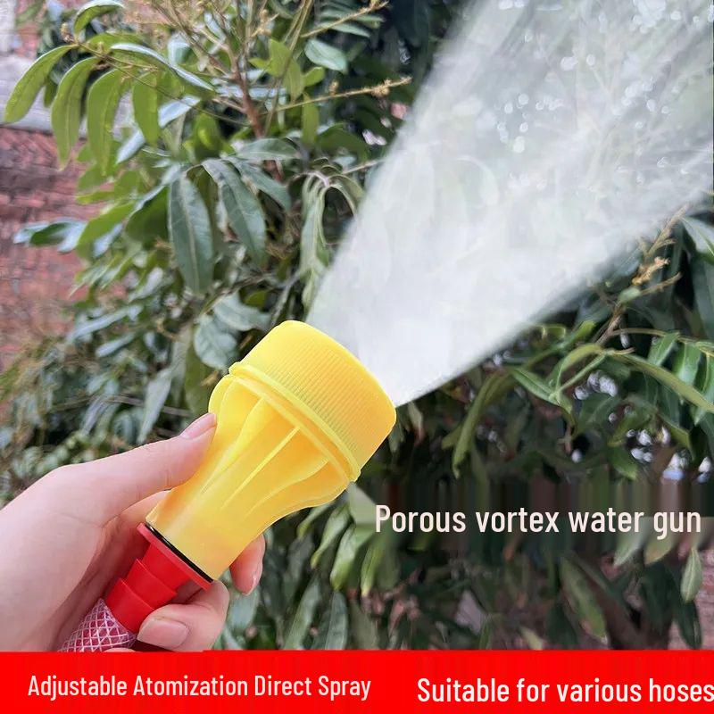 Adjustable High-Pressure Water Gun for Gardening and Cleaning Universal Soft Hose [Vortex Water Gun]