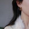 New Korean-Style Exaggerated Irregular Oval Metal Earrings