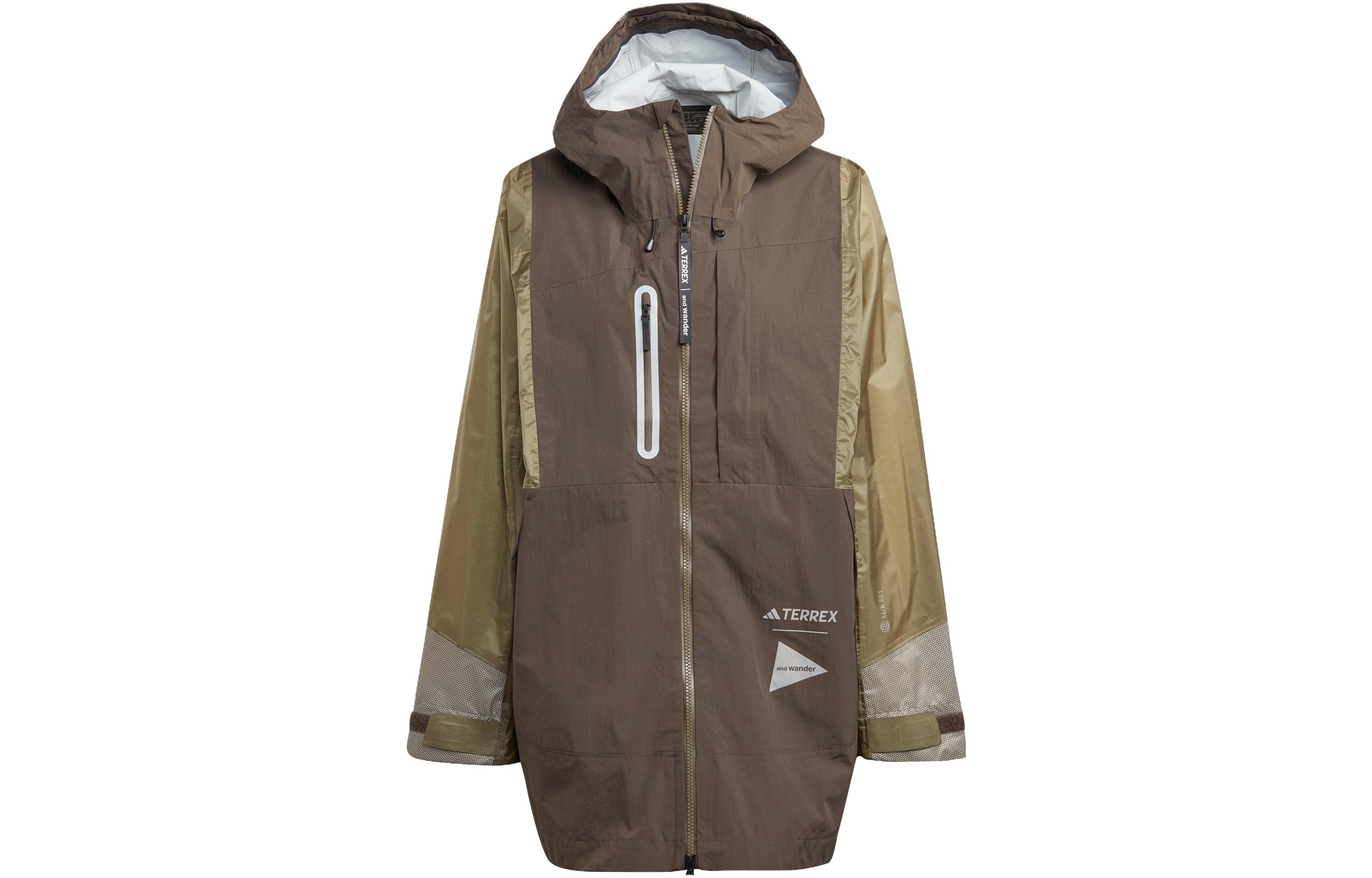 Adidas TERREX X And Wander Waterproof And Windproof Windbreaker Jacket Women s Dark Olive Green HR7145