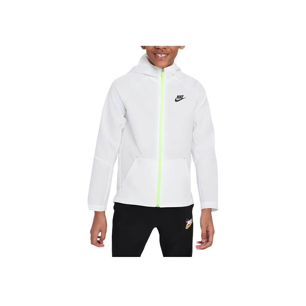 Nike Dri-Fit Rozpinana Kurtka z Kapturem Casualowa Odzież Wierzchnia Dziecięca Biała HF6419-100
