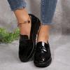 2025 wedge heel 2025 new comfortable middle heel 35-41 large size round head foot cover shallow mouth loafers women