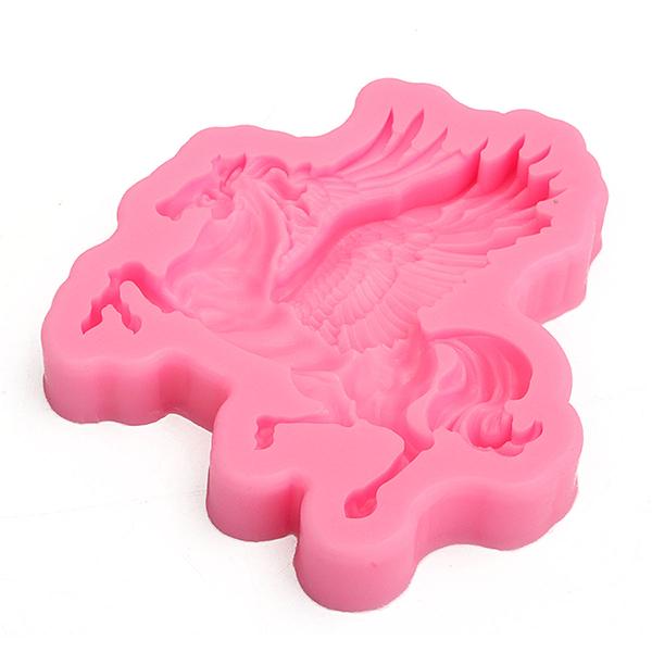 3D Silicone Pegasus Horse Fondant Cake Mould Chocolate Decor Molds Sugarcraft