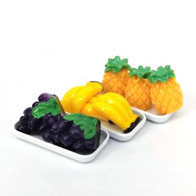 3Pcs 1/12 Dollhouse Simulation Food Dish Plates Dollhouse Mini Kitchen Tableware Decoration Dolls House Accessories Toys