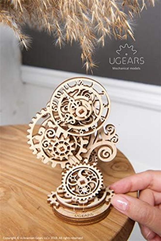 Ugears Steampunk Clock Wooden Puzzle Craft Model No Glue or Tools Required Beginner Level Kids and Adults - - -