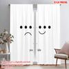 2pcs 2D Flat Printing Drapes Happy Sad Face You Decide Fabric Without Electricity 0 for Wall Art Party Decoration