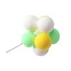 8Pcs Mini Balls Cake Toppers Color Balloons Cake Decoration Cupcake Flag Dessert Diy Supplies Birthday Decoration Baby Shower
