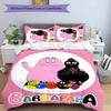 Barbapapa 3pcs Bedding Set Duvet Cover Closure Includes 1 Duvet Cover & 2 Pillowcases for All Seasons Bedroom Home Dorm Decor