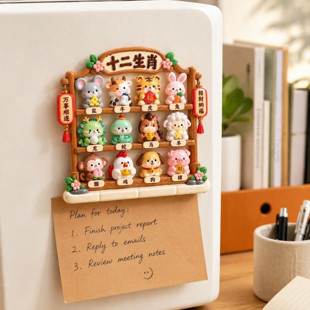Magnety na lodówkę ze wzorem kreskówkowym 3D Relief 3D Naklejki na lodówkę Wystrój domu