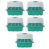 12 Cells Plant Germination Tray Kit Plant Starter Tray with 8 LED Grow Lights for Indoor Gardening
