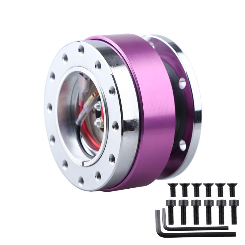 Car Modification Quick Release Steering Wheel Hub Adapter 6 Hole Snap Off Boss Kit Aluminium 1pcs