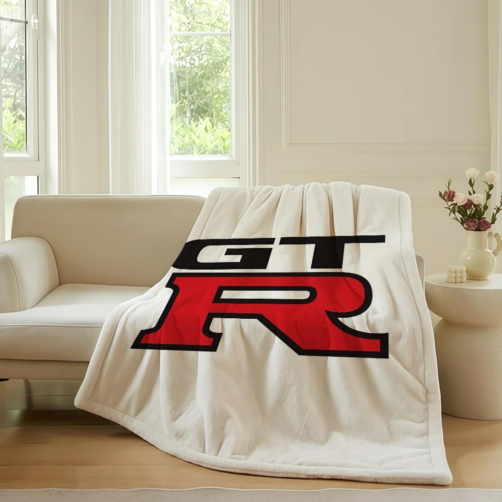 Fashion Print G GTR Blanket For Sofa Office Bed Plane Travel Sleep Read Relax Camping Soft And Warm