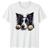 Colorful Border Collie Dog Art TShirt Pet Owner Animal Lover