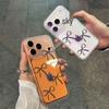 Transparent Soft Frosted Phone Case with Integrated Button for Apple 17 Pro Max, 16 Pro, and 13 - Simple Bow Design.
