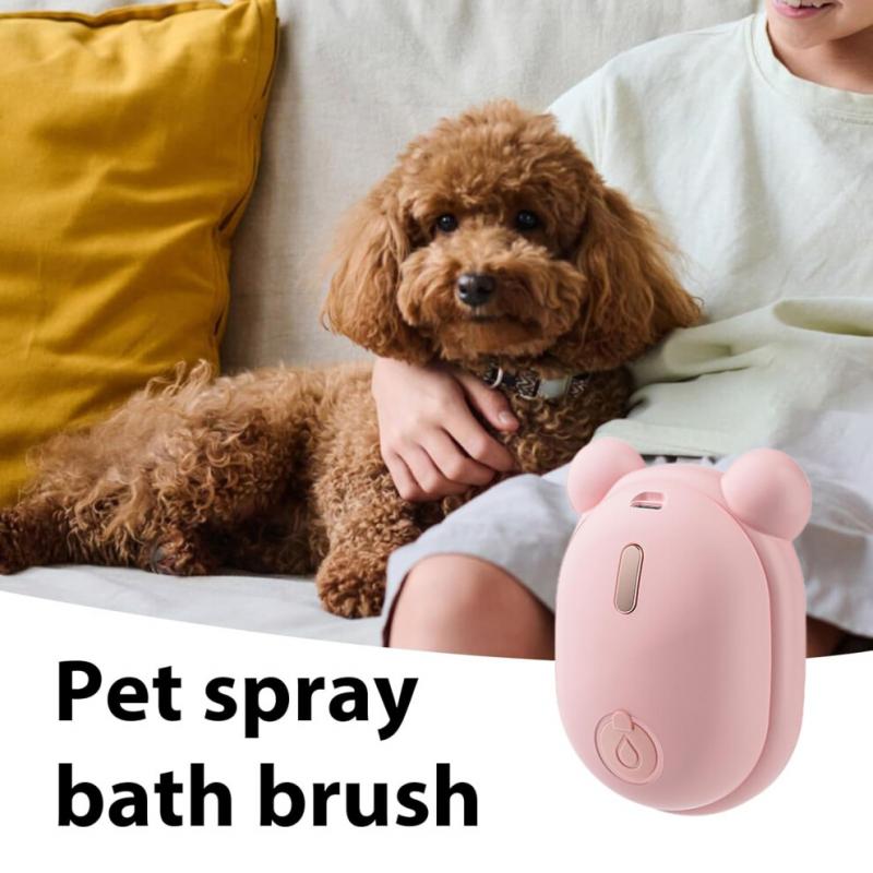 Dog Steam Brush, Rechargeable, Double Comb, Electric Grooming Tool, Portable for Long-Haired Pets, Anti-Static