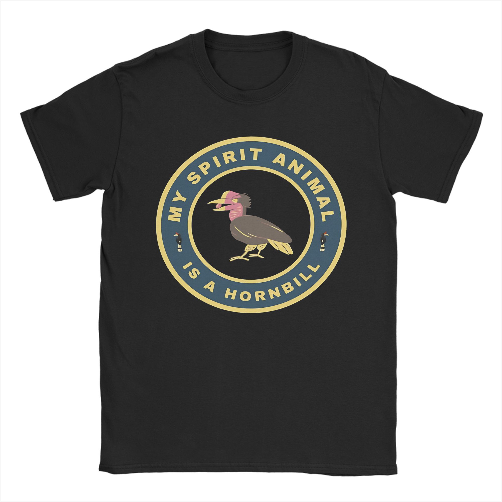 

My spirit animal is a Hornbill T Shirt Summer Hip Hop T Shirts Male Pure Cotton Crew Neck Plus Size Tees ShortSleeve Tshirt S
