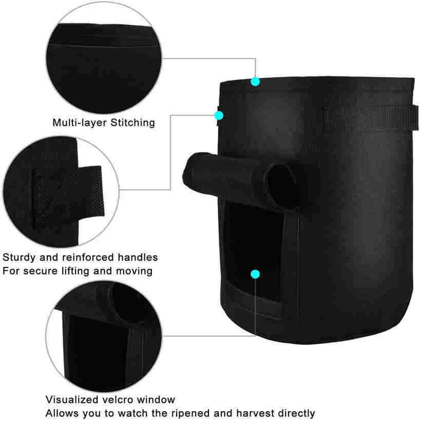 Felt Plant Potato Planting Bag Planting Bucket DIY Potato Tomato Planting Container Bag