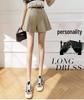 Women's High Waist Slimming Wool A-line Pleated Shorts - Autumn/Winter 2024 Collection