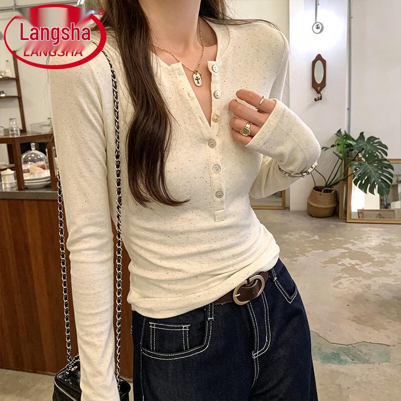 Langsha Women's Slim Fit Long-Sleeve Base Layer Tee