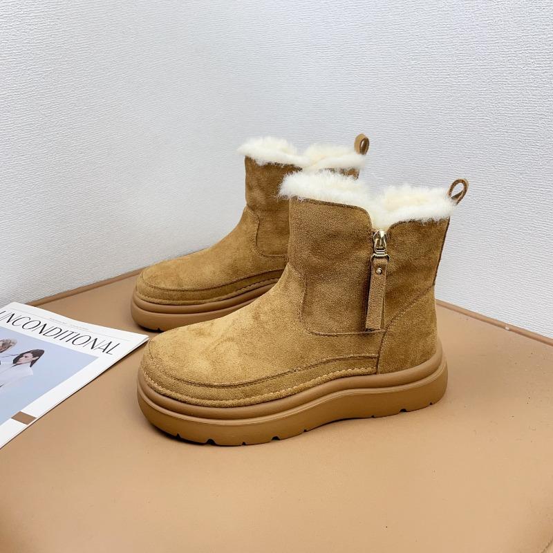 

Флисовые утепленные теплые толстоподошвенные нескользящие зимние ботинки, новая женская зимняя женская хлопковая обувь 40