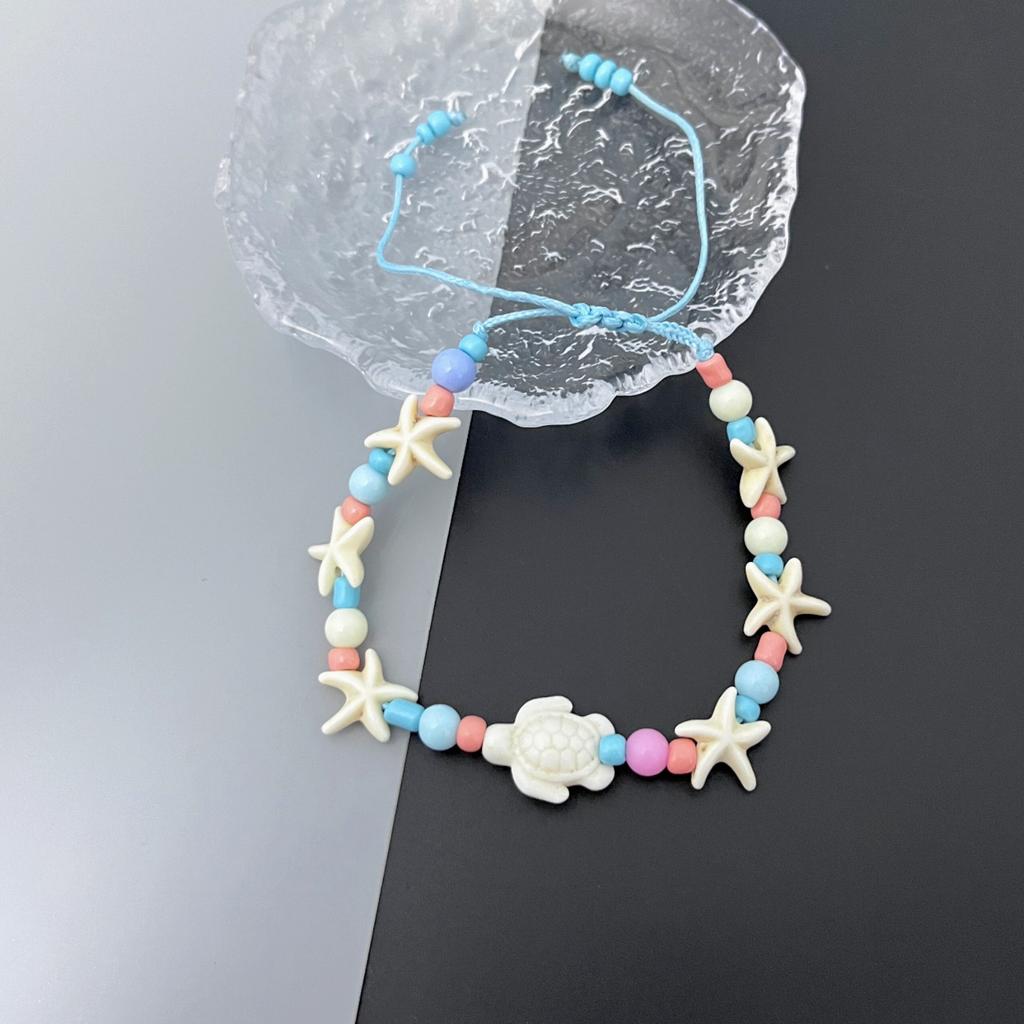 JYL TS Bracelet Summer Braided  Starfish Charm Brings Beach Vibes & Joy