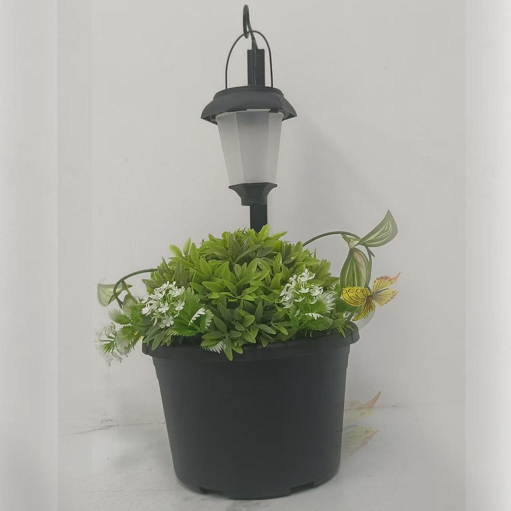 Solar Light Planter Box Waterproof Soft Warm Glow Decorative Outdoor Solar Lamp Post Lights For Patio Park Lawn Balcony