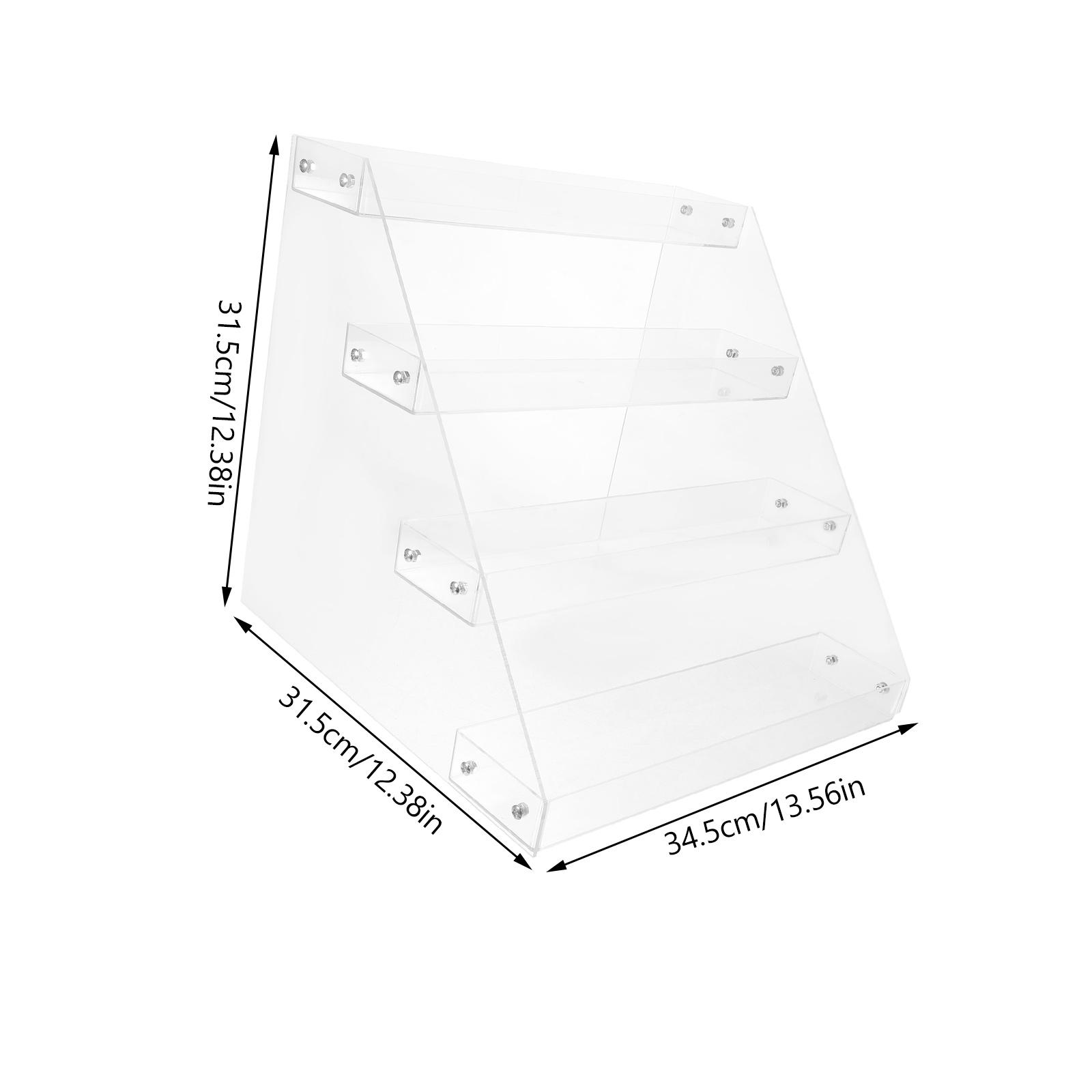 Акриловая подставка-полка многоуровневая органайзер для напитков прозрачная торговая стойка настольная витрина для выпечки акриловые полки