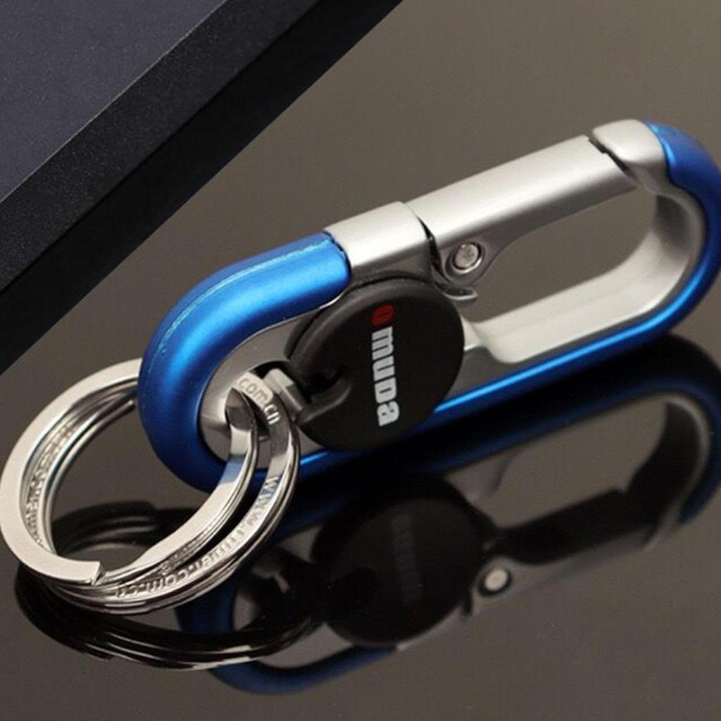 Key Carabiner | Mens Zinc Alloy Car Key Chain with Double Ring - Men's