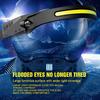COB LED Headlamp Sensor Headlight with Built-in Battery Flashlight USB Rechargeable Head Lamp Torch 5 Lighting Modes Work Light