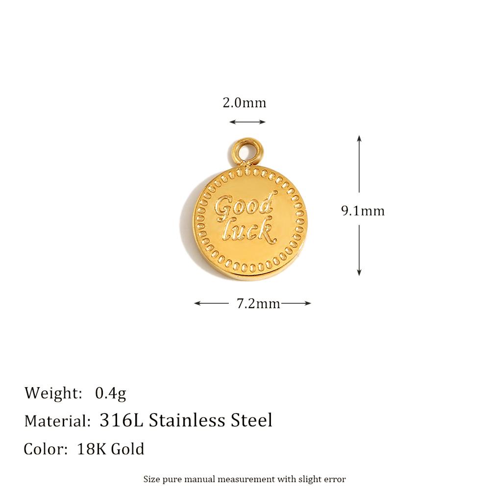 

MamacitaSlay Stainless Steel Flower Round Brand Letters Charms Unique DIY Necklace Bracelet Pendant Women s Elegant Accessories