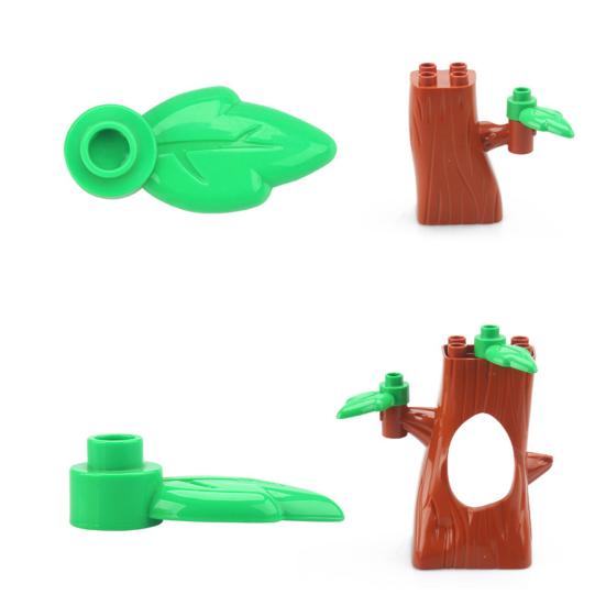Mini Building Block Toy Tree Cactus Leaf Flower Bush Greenery Plants Building Brick Replacement Compatible with Classic Blocks Brick Builders