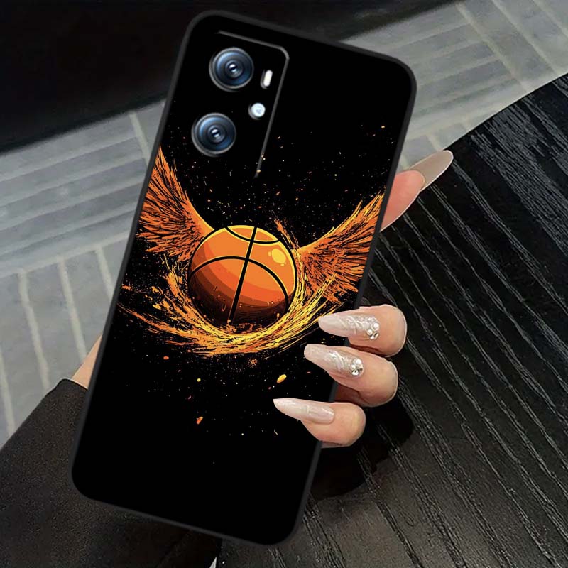 Sports Basketball Cool For OPPO Reno 5 6 7 A96 A40 A58 Realme GT A74 A78 Neo2 A74 A78 Find X5 X3 X7 X8 Black Phone Case
