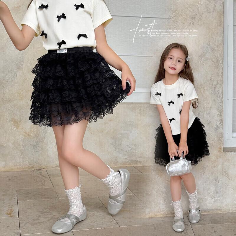 TuTu Little Elephant Girls  Tiered Lace Short Skirt 130cm